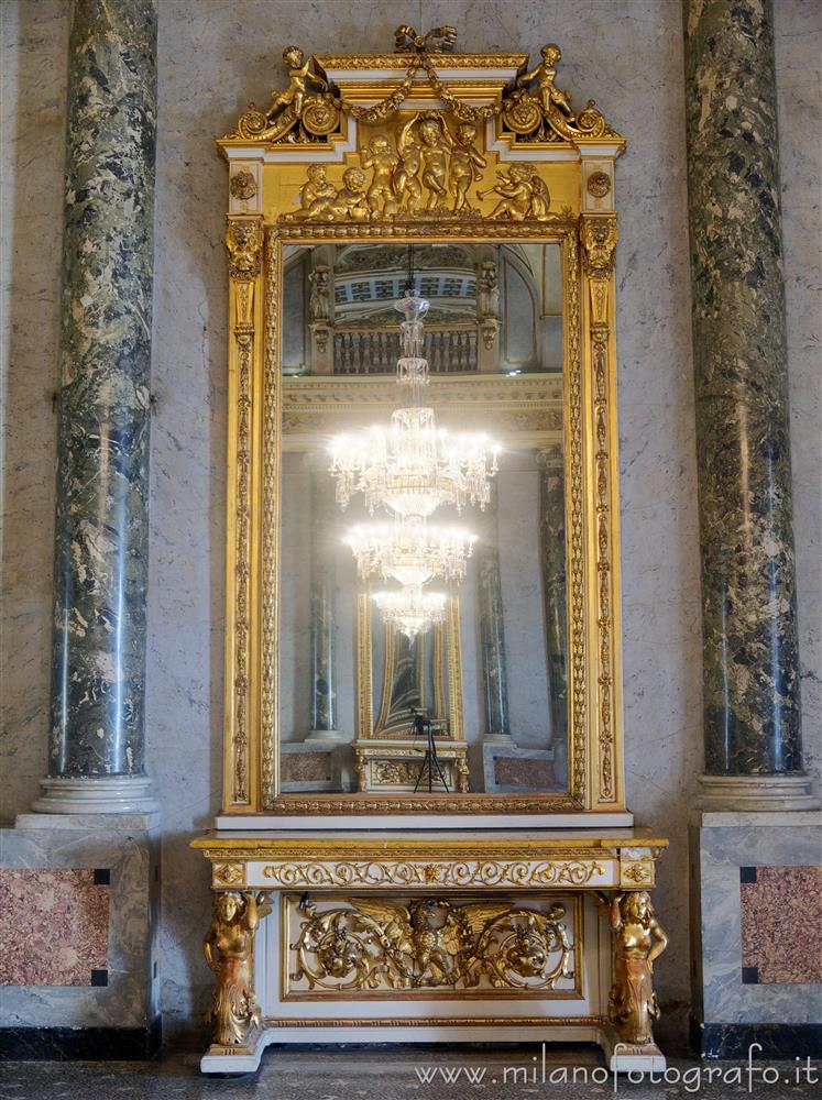 Milan (Italy) - Large mirror in the Napoleonic Hall of Serbelloni Palace